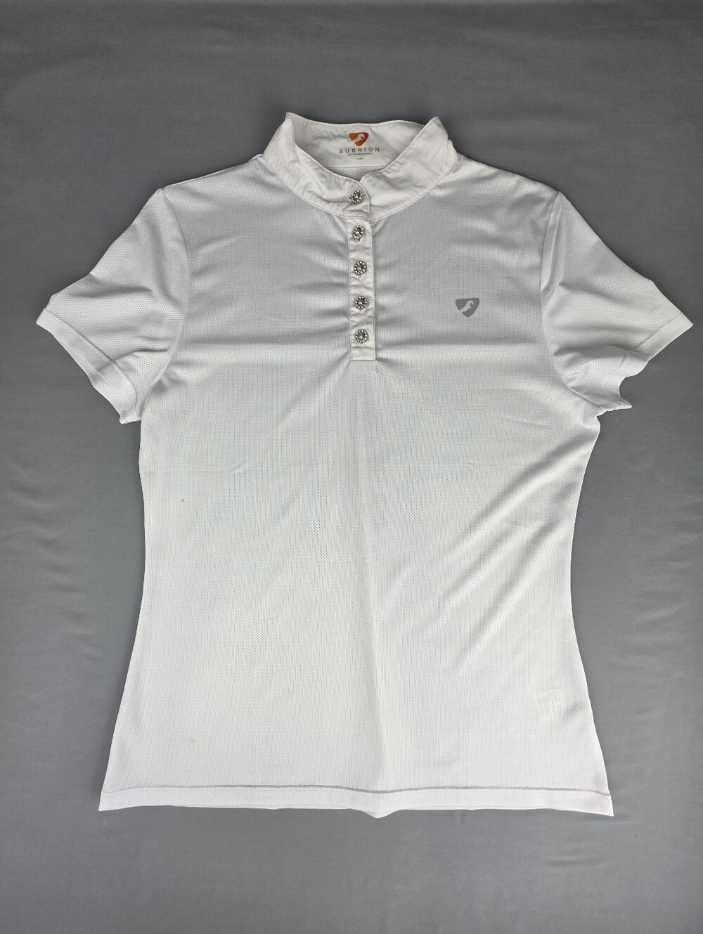 Shires Ladies’ Aubrion Monmouth Show Shirt Short Sleeve Dressage XL
